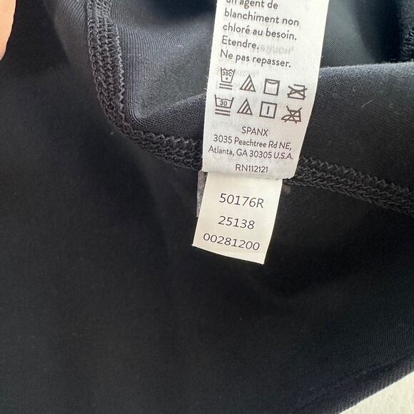 Spanx Womens Faux Leather Convertible Jacket Size M Black Outdoors Mid Length - Picture 11 of 15